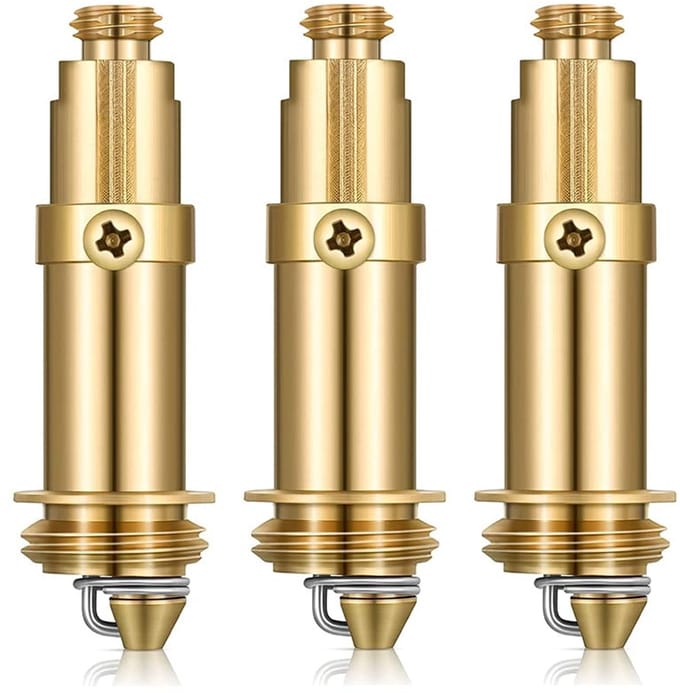 Dofu 3Pcs Brass Spring Plug Bolt - Slotted Core Replacement Part for Basin Pop Up Click Clack in Bathroom and Kitchen - ShopVlot