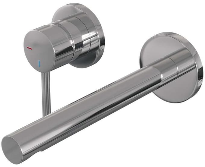 Brauer Chrome Edition Inbouw Wastafelmengkraan met Rechte Uitloop en Rozetten Model A2 Chroom