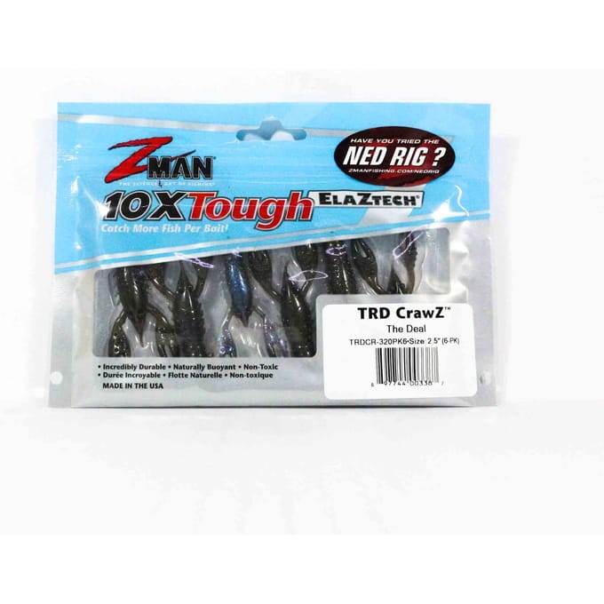Zman zacht kunstaas TRD Crawz 2,5 inch 6/pack De deal (3387) blue