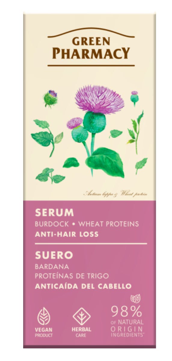 Green Pharmacy Burdock &amp; Wheat Proteins Anti-Hair Loss Serum 100 ml