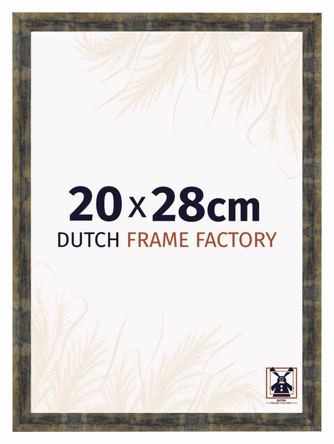 Fotolijst 20x28 cm - MDF - Blauw Goud Gemeleerd - Praag