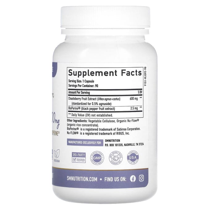 Monnikspeper, 600 mg, 90 Capsules