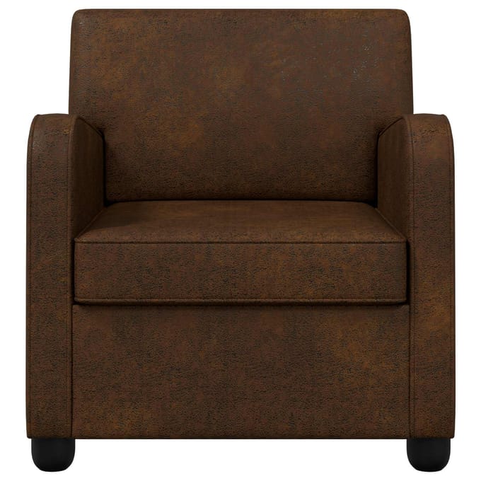 vidaXL - Fauteuil - Bruin - Kunst - Suède - Leer