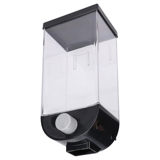 Vierkante Droogvoedseldispenser Wandmontage Graanopslagcontainer Wasmiddelparels Ontbijtgranendispenser voor black