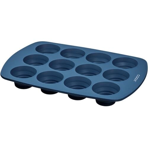Coox Siliconen muffinvorm (Grijs/blauw)