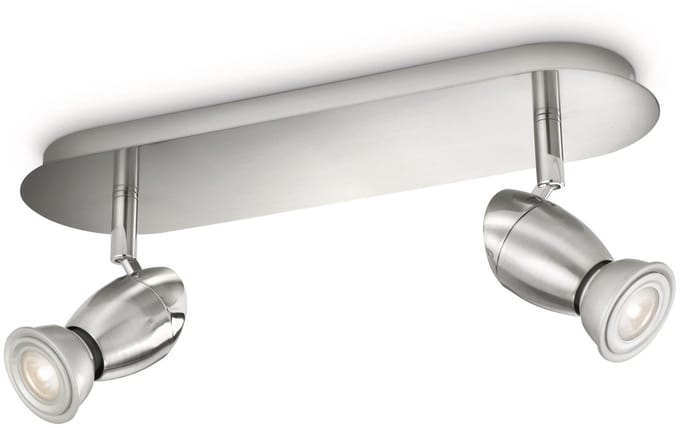Philips myLiving Chestnut - Plafondspots - 2 lichts - Mat Chroom