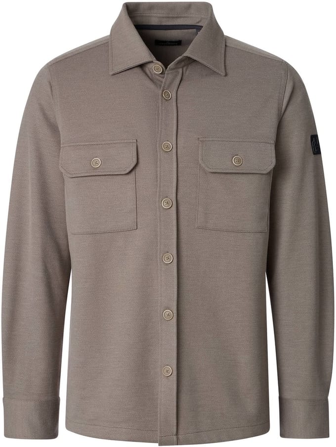Casa Moda - Overshirt - Heren - L - Beige - Polyester - 126330010