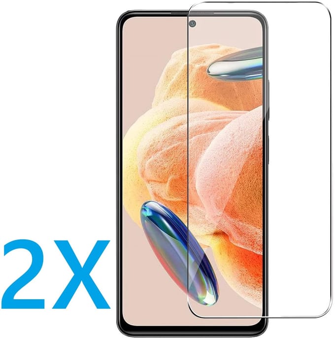 Glasplaatje Geschikt voor: Xiaomi Redmi Note 12 Pro+ - 2x Screenprotector - screen protector - glas - bescherm - beschermglas