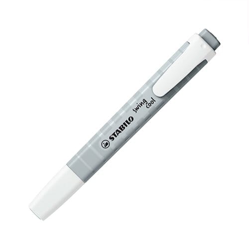 STABILO Swing Cool Pastel - Markeerstift - Perfect Voor Onderweg - Mistig Grijs - Per Stuk