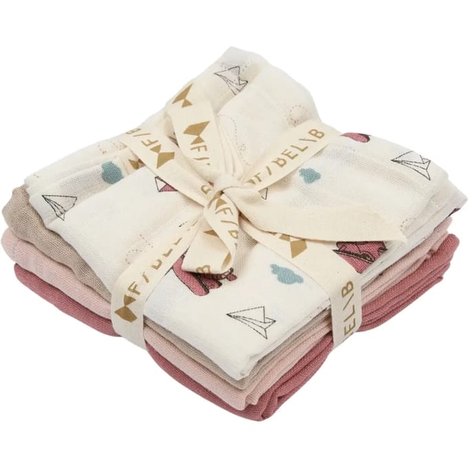 Kinderdeken Fabelab Air Plane Rose (x4)