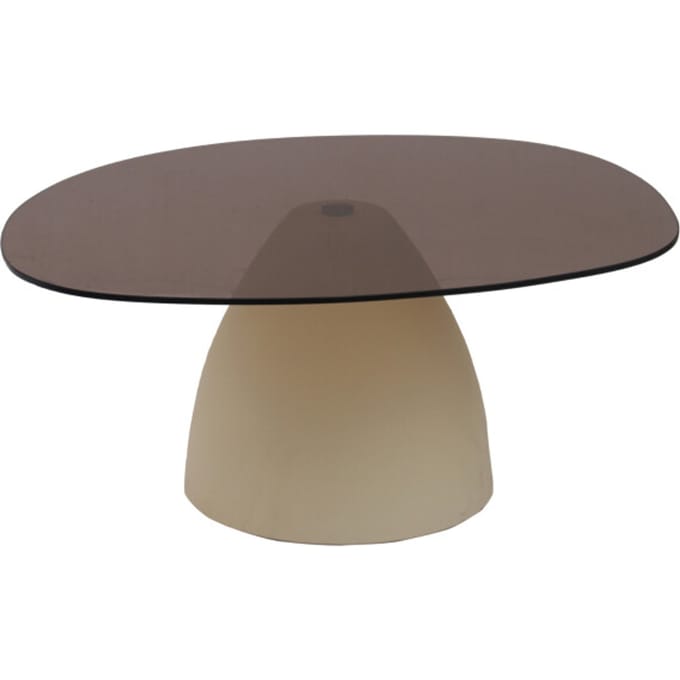 Brix - Salontafel Mylon - Beige - Glas - 86 cm