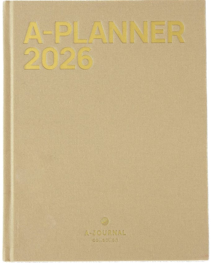 A-Journal - A-Planner agenda - 2026 - Beige linnen