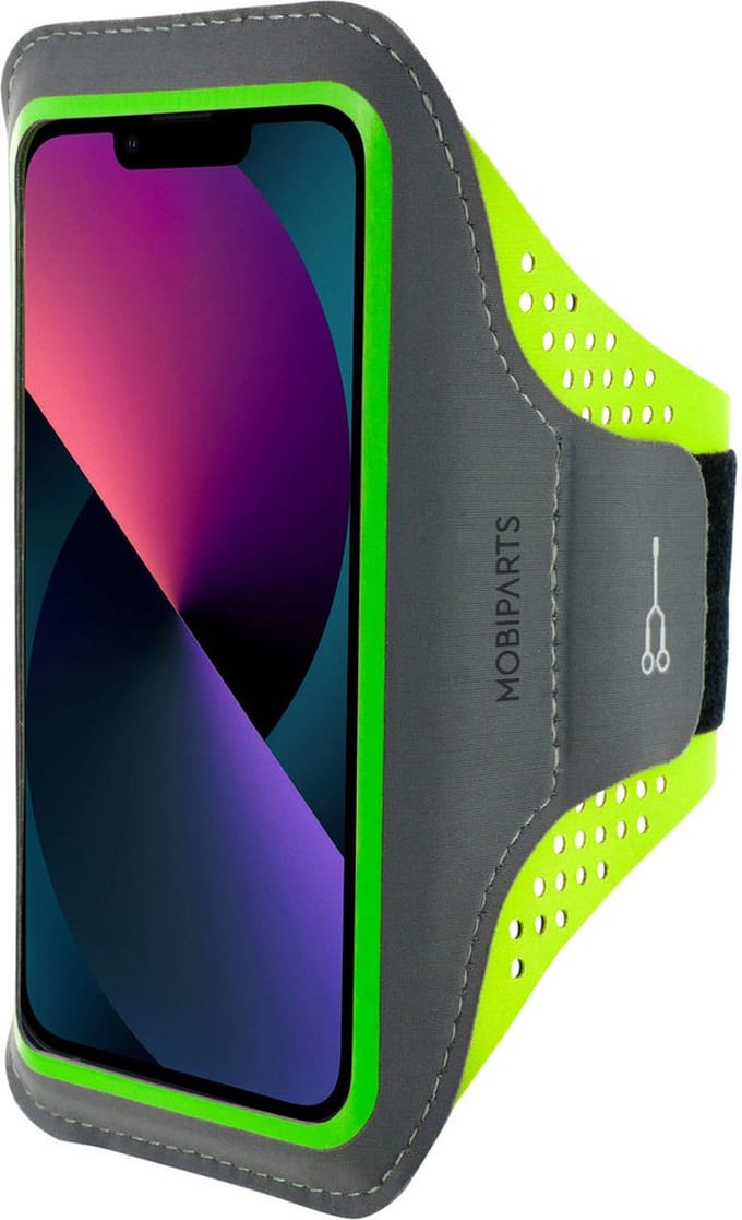 Hardloop Sportarmband geschikt voor Apple iPhone 13 Mini - Groen - Mobiparts