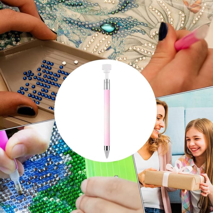 Hervulbare Wax Pen - Rhinestone Picker Diamant Pen - Nail Art Ontwerp - Precisie Tip - 15 cm - Translucent