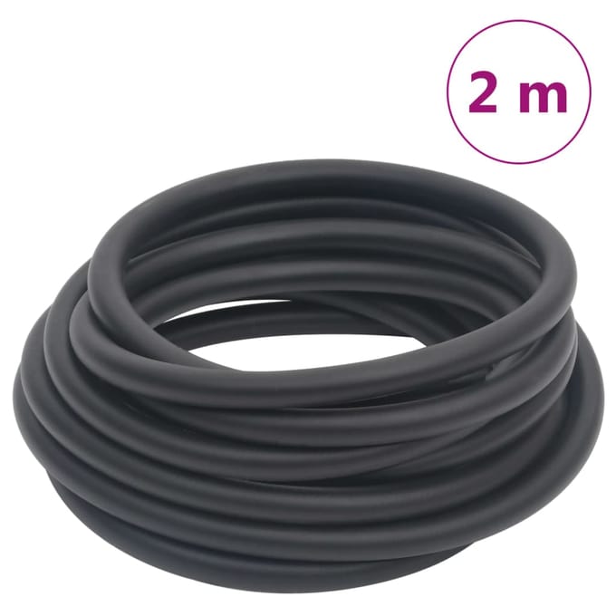 vidaXL Luchtslang hybride 0,6'' 2 m rubber en pvc zwart