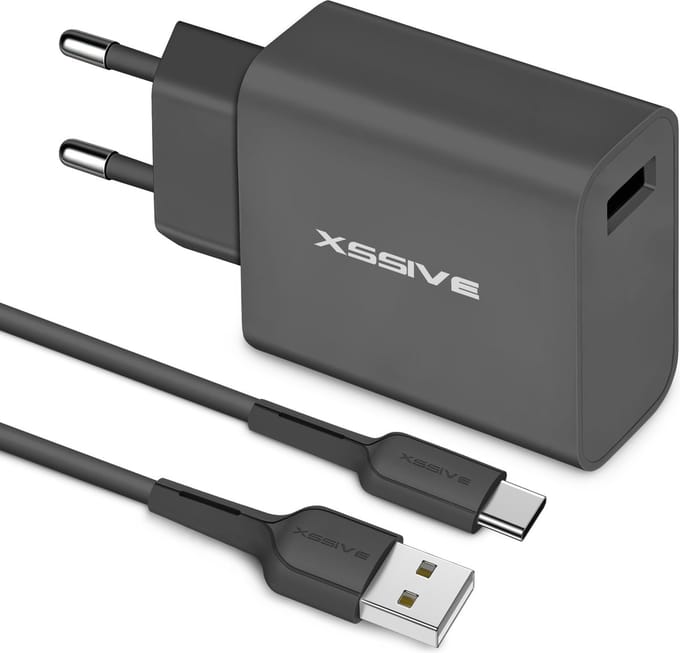USB Lader met USB-A naar USB-C Kabel 1 Meter - 18 Watt - Fast Charger