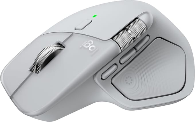 Logitech MX Master 4 (Off-White) - Ergonomische muis - Laser - 8 knoppen - Wit