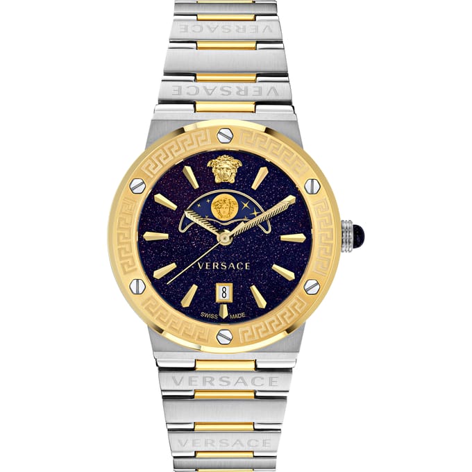 Versace Greca Logo Moonphase VE7G00223 Horloge - Staal - Multi - Ø 38 mm