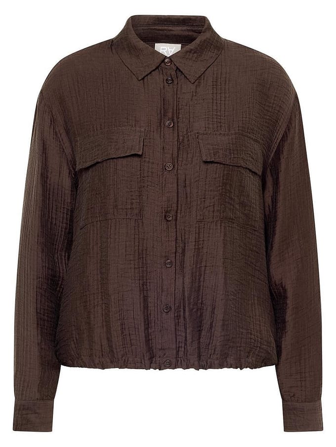 Blouse lange mouwen Van Rabe bruin