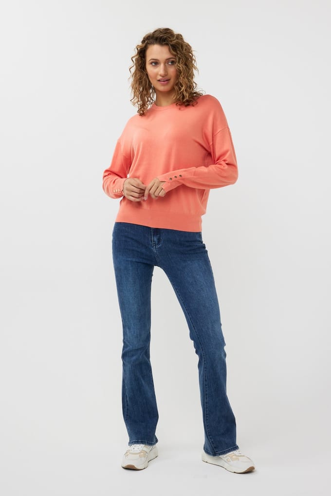 EsQualo Sweater R-neck Basic Knit Amber Glow Taglia: S | Maglioni a maglia Outlet | Donna | Giallo