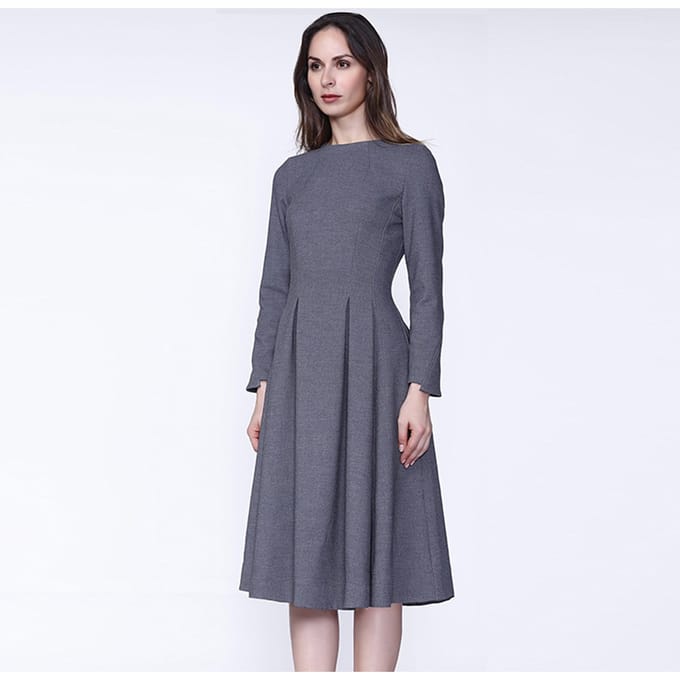 Retro fit-and-flare jurk