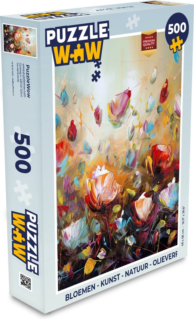 Puzzel Bloemen - Kunst - Natuur - Olieverf - Legpuzzel - Puzzel 500 stukjes