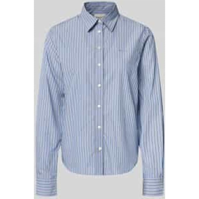 Regular fit blouse met labelstitching