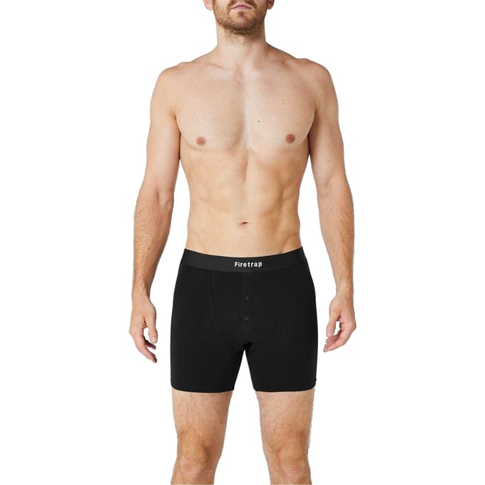 Firetrap Boxershorts voor heren (Set van 2) (Zwart)