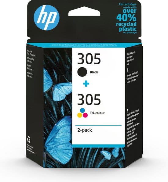 HP Inktcartridge 305 (6ZD17AE) Zwart + 3 kleuren Multipack