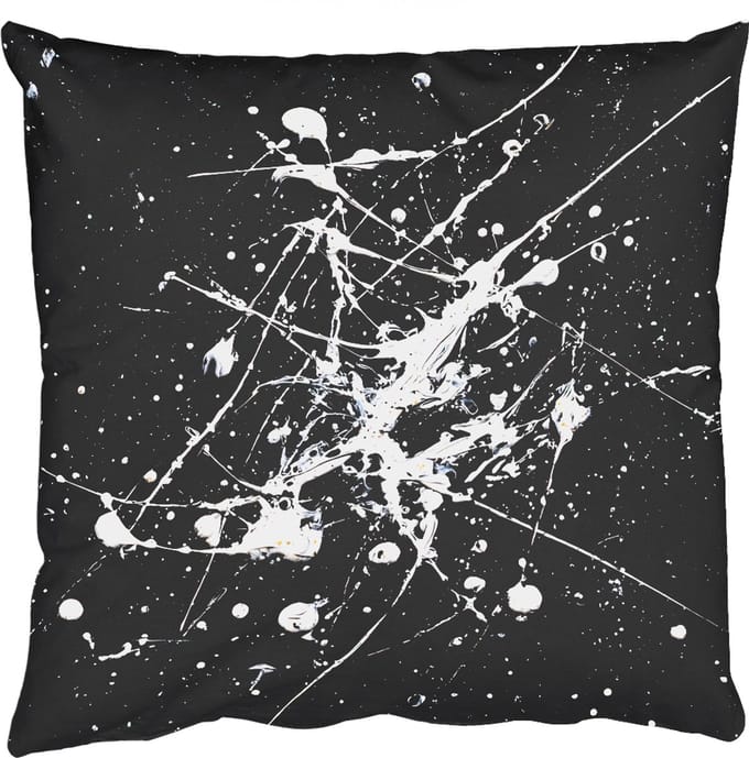 Sierkussens - Kussentjes Woonkamer - 45x45 cm - Verfspatten - Wit - Abstract - Explosie