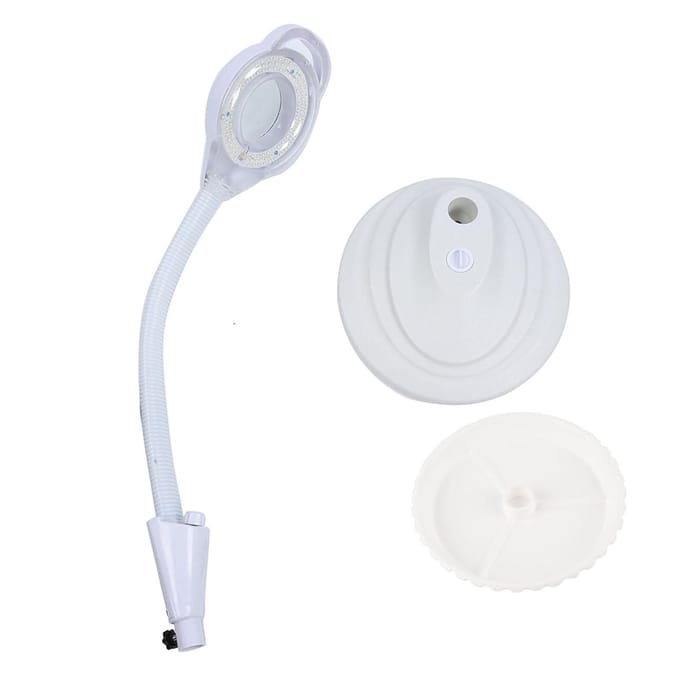 LED Koud Licht Hoogte Verstelbaar 8x Vergrootglas Standaard Lamp Tattoo Schoonheidslicht Salon Gebruik US Plug white