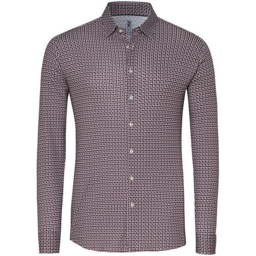 Desoto Overhemd Octagon Fantasy Pattern Bordeaux / male