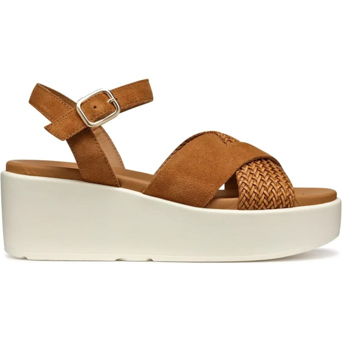 GEOX XAND 2.2S DAMES Sandalen - COGNAC - Maat 39