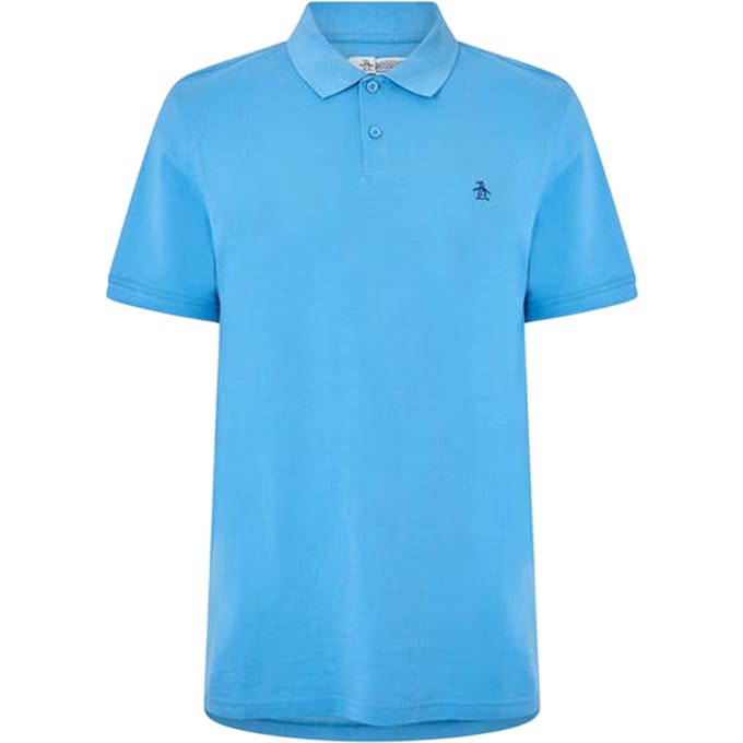 Original Penguin Heren Geborduurd Logo Poloshirt (Parijs Blauw)