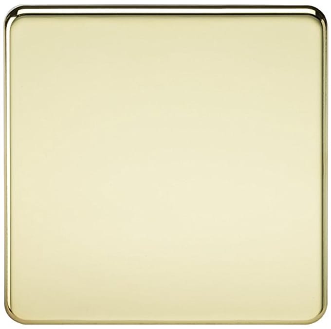 Schroefloze Afdekplaat voor Schakelaars en Stopcontacten - Polished Brass