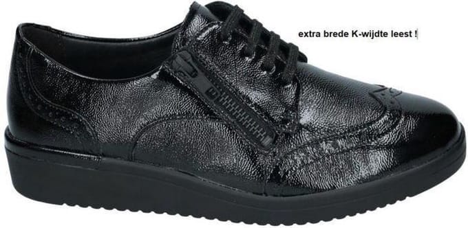 Solidus -Dames -  zwart - lage gesloten schoenen - maat 40