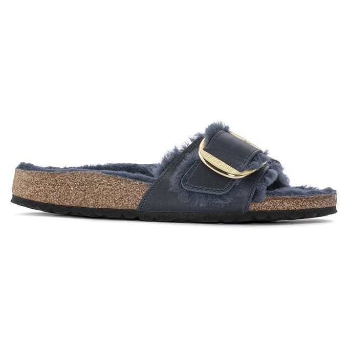 Dames muiltjes Birkenstock Madrid Big Buckle Shearling Oiled Leather