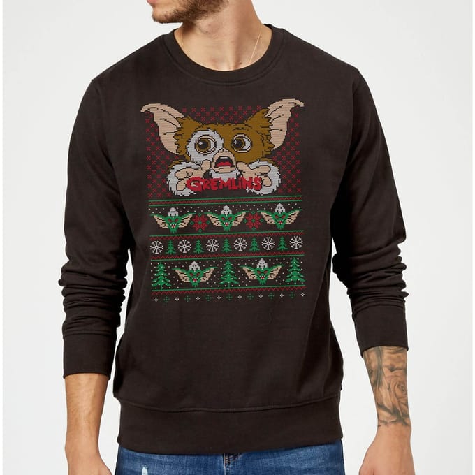 Gremlins Ugly Knit Christmas Jumper - Black - S