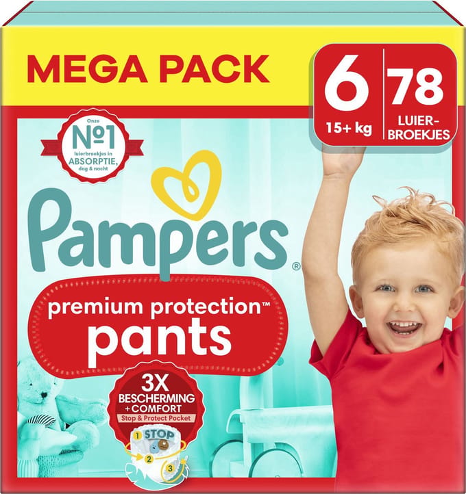 Pampers - Premium Protection Pants - Maat 6 - Mega Pack - 78 stuks - 15+ KG
