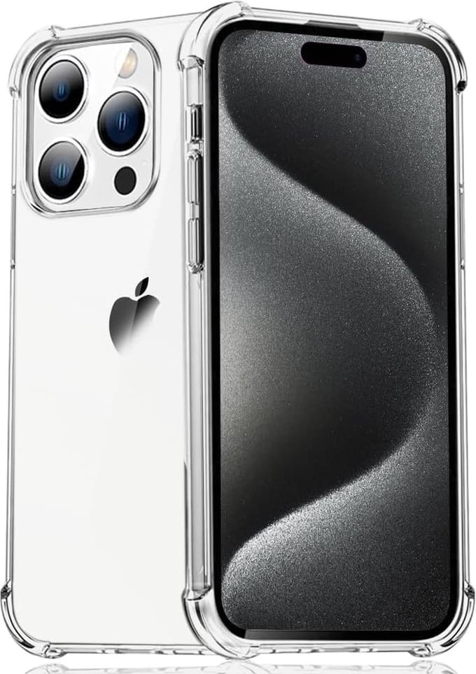 Hoesje geschikt voor iPhone 15 Pro Max - Shockproof hoesje geschikt voor iPhone 15 Pro Max - transparant