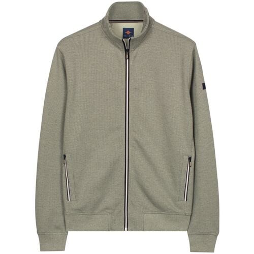 Baileys Vest Sweat Texture Zip Yarn Dyed Jacquard Interlock Soft Green / male