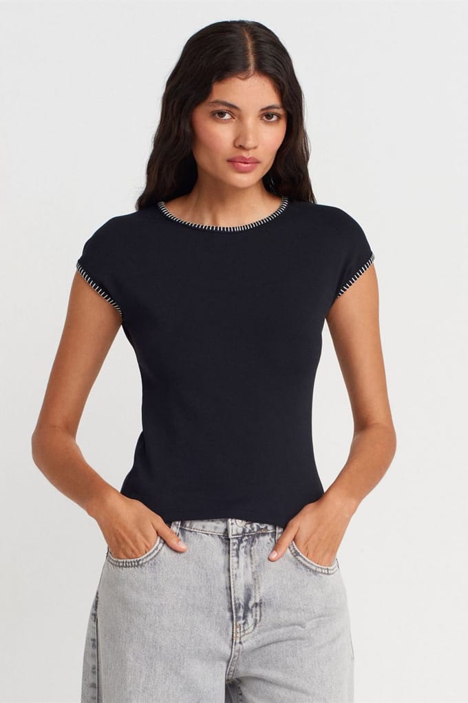 Slim Fit Katoenen Jersey Crew Neck T-Shirt