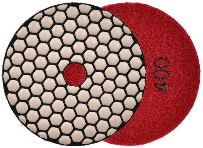 GEKO Diamant polijstpad - 100 mm - Droog gebruik - Klittenband bevestiging