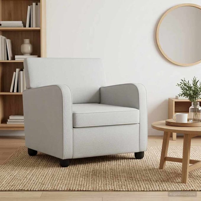 vidaXL - Fauteuil - Lichtgrijs - fluweel