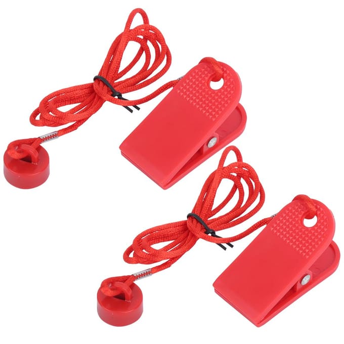 2 Stuks Loopband Veiligheidsschakelaar Vergrendeling Magneetsleutel Universeel Accessoire Ronde Magneetbehuizing red