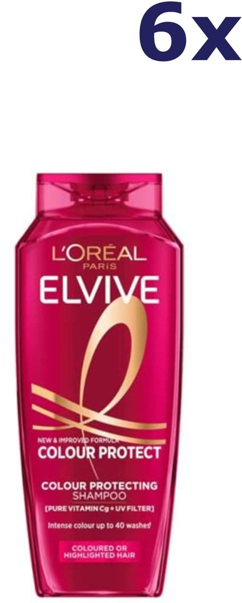 6x L'Oreal Elvive Haircare Colour Protect Shampoo 700Ml Grote fles