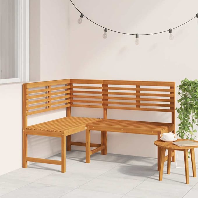 vidaXL - Tuinhoekbank - 140 - cm - massief - acaciahout