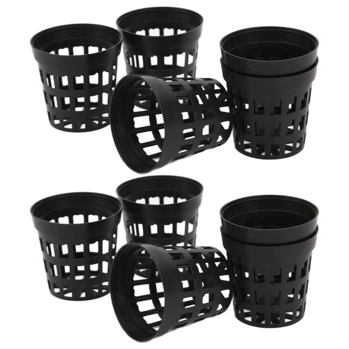 Lot de 10 paniers de plantation en plastique pour aquarium Large black