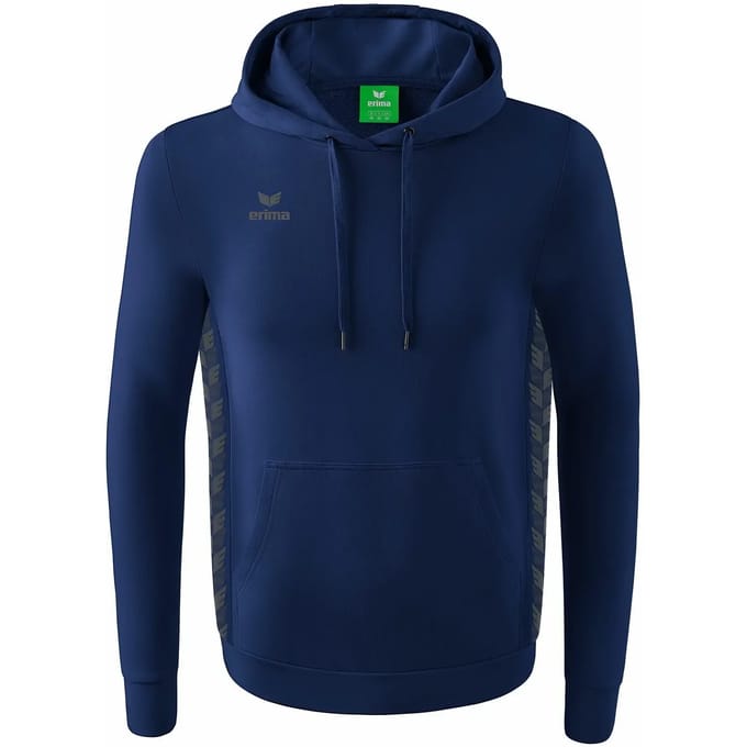 Erima Essential Team Sweatshirt Met Capuchon Kinderen - Slate Grey / New Navy | Maat: 152