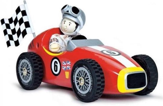 Le Toy Van Speelgoedvoertuig Auto Rode racewagen - Hout